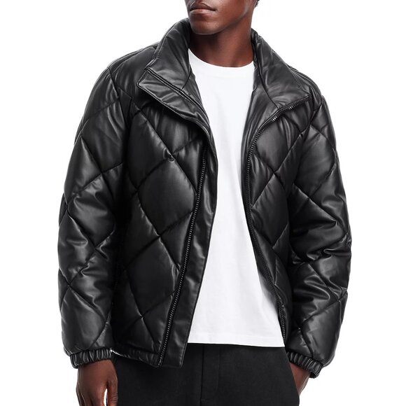 Hugo Boss Men's Long Sleeve HUGO Borin Zip Front Quilted Puffer Jacket Black XL - Picture 1 of 8